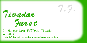 tivadar furst business card